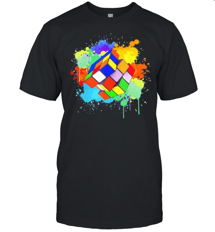 Cool rubik rubix rubics player cube watercolor lovers shirt Classic Men's T-shirt