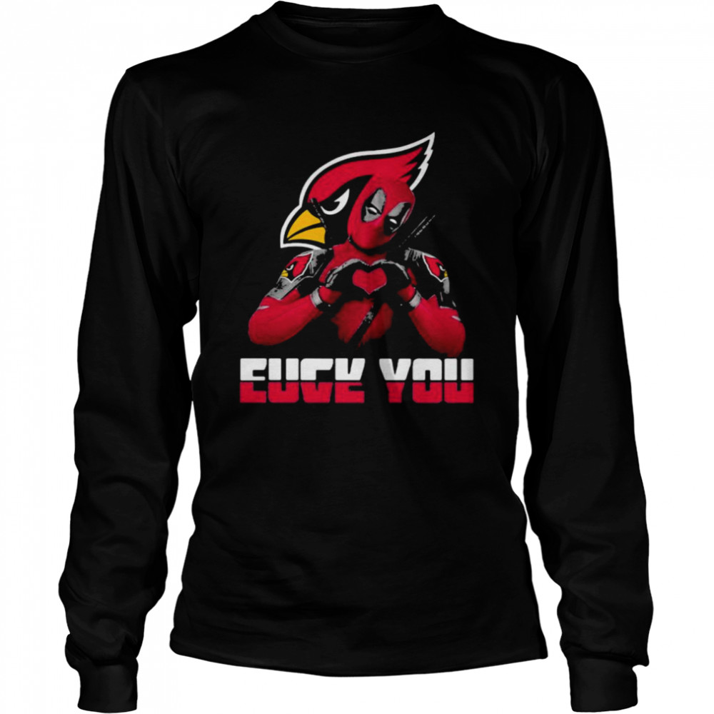 Eucy You Love Deadpool Arizona Cardinals Logo  Long Sleeved T-shirt