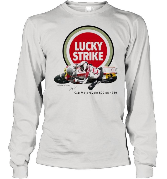 Lucky Strike Rainey Motorcycle 500 Cc 1989 Signature  Long Sleeved T-shirt