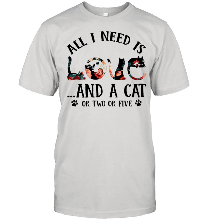 All I need is and a Cat or two or five shirt Classic Men's T-shirt