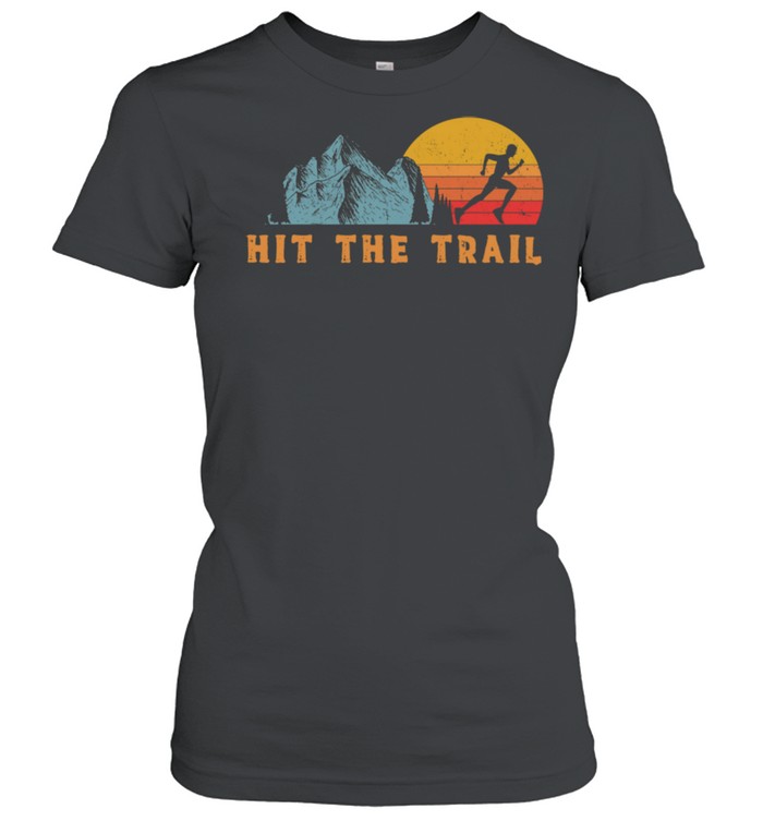 Hit the Trail Runner Retro Style Vintage Running Langarmshirt shirt Classic Women's T-shirt