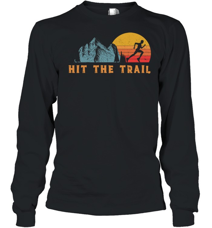 Hit the Trail Runner Retro Style Vintage Running Langarmshirt shirt Long Sleeved T-shirt