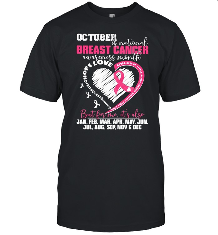 October Is National Breast Cancer Awareness Month But For Me It's Also Shirt