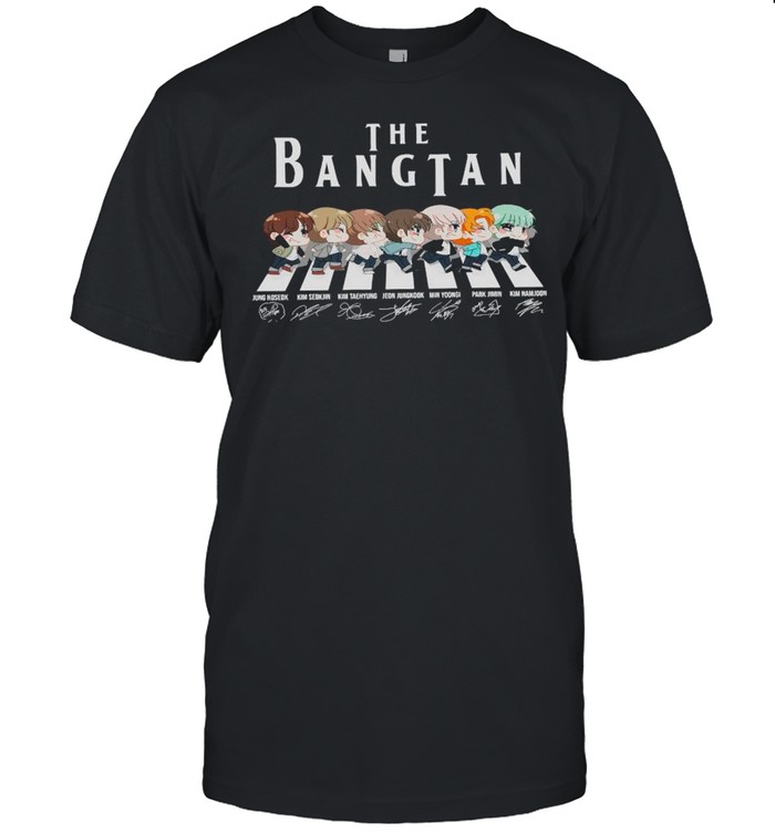 The Bangtan BTS Chibi Abbey Road Signatures shirt