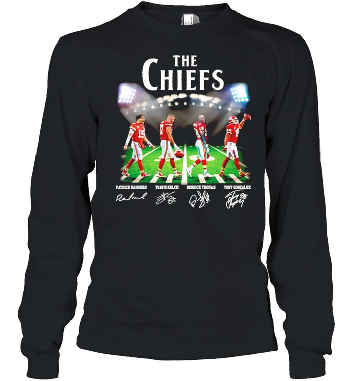The Chiefs players mashup The Beatles Abbey Road shirt Long Sleeved T-shirt