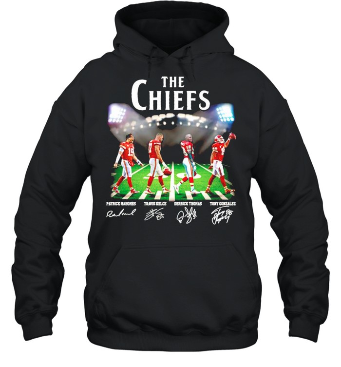 The Chiefs players mashup The Beatles Abbey Road shirt Unisex Hoodie