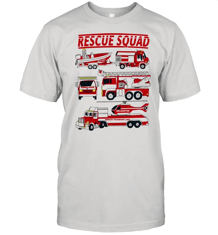 Fire truck rescue squad shirt