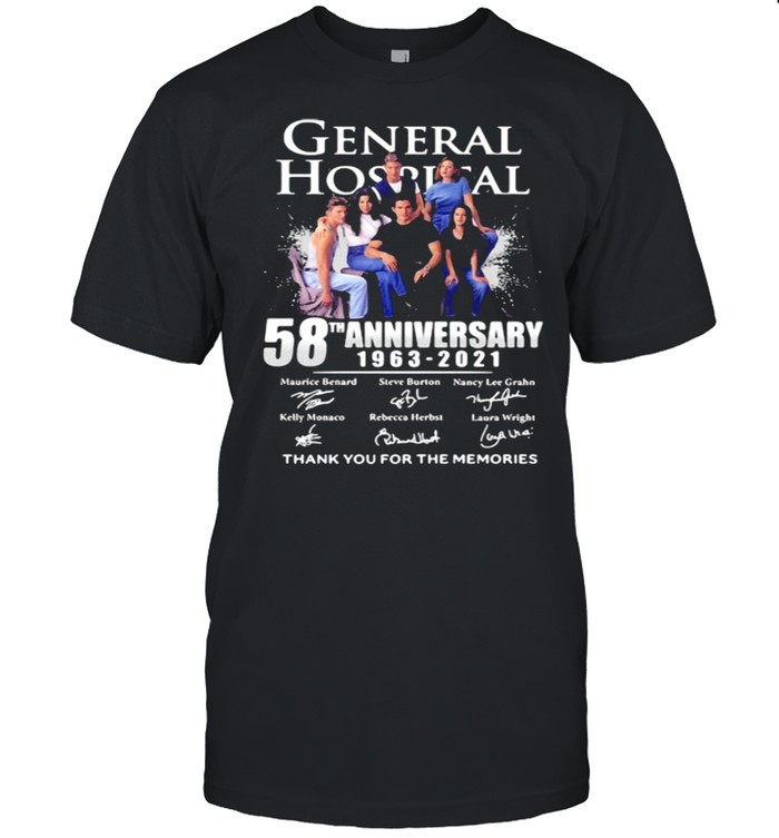 General Hospital 58th Anniversary 1963 2021 Thank You For The Memories Signature Shirt