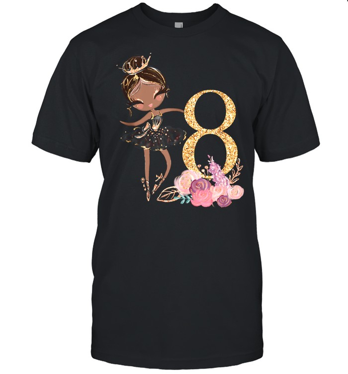 8th Birthday Ballerina Dancer Ballet Tutu Outfit Girls Eight shirt Classic Men's T-shirt