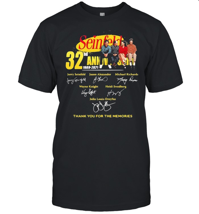 Seinfeld 32nd Anniversary 2021 Thank You For The Memories Signature  Classic Men's T-shirt