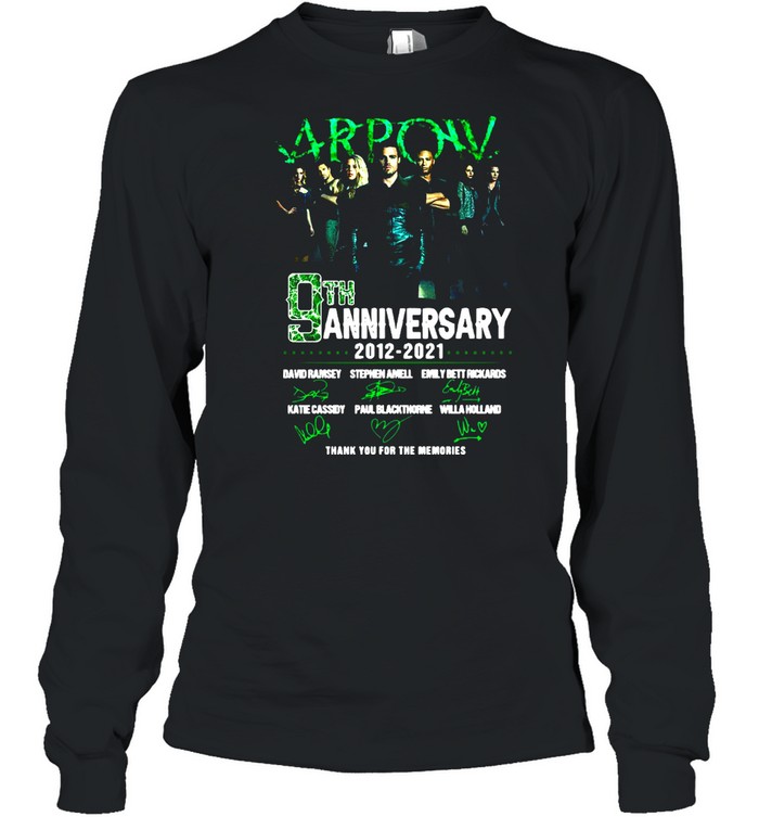 Arpow 9th anniversary 2012 2021 thank you for the memories signatures shirt Long Sleeved T-shirt