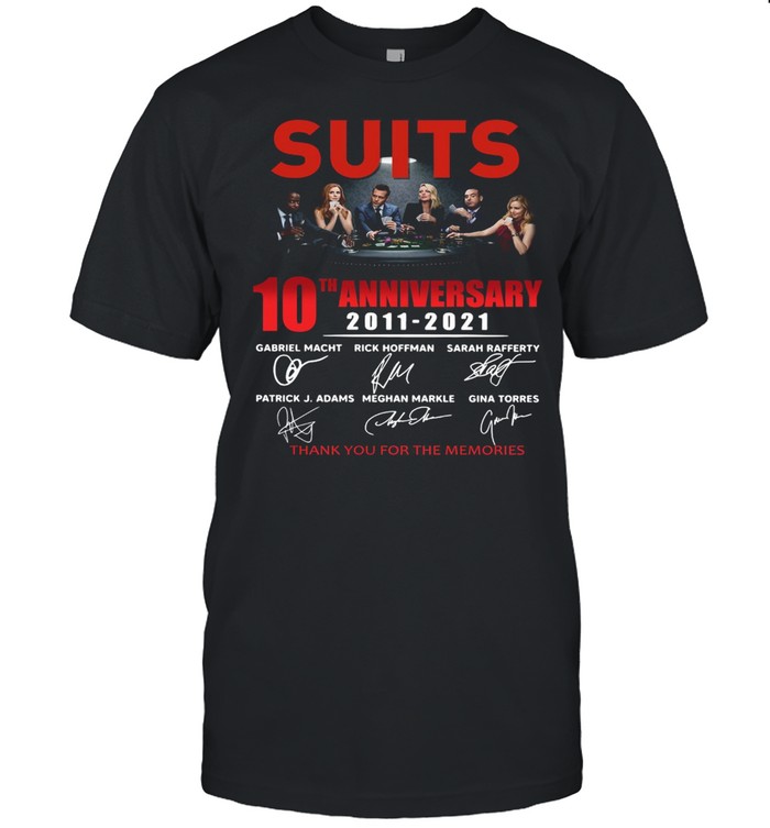 Suits 10th anniversary 2011 2021 thank you for the memories signatures shirt Classic Men's T-shirt