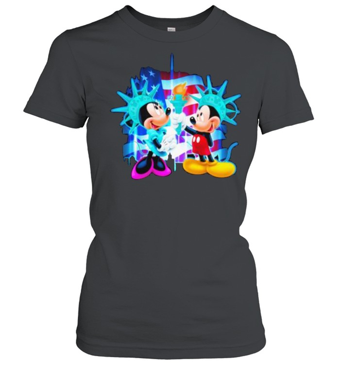 Mickey And Minnie 4th Of July Independence  Classic Women's T-shirt