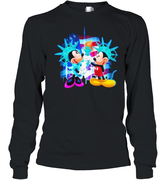 Mickey And Minnie 4th Of July Independence  Long Sleeved T-shirt