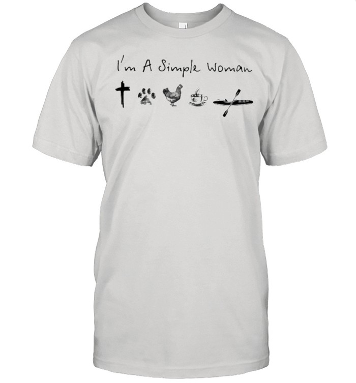 I’m A Simple Woman Jesus Dog Coffee Chicken Kayaking  Classic Men's T-shirt