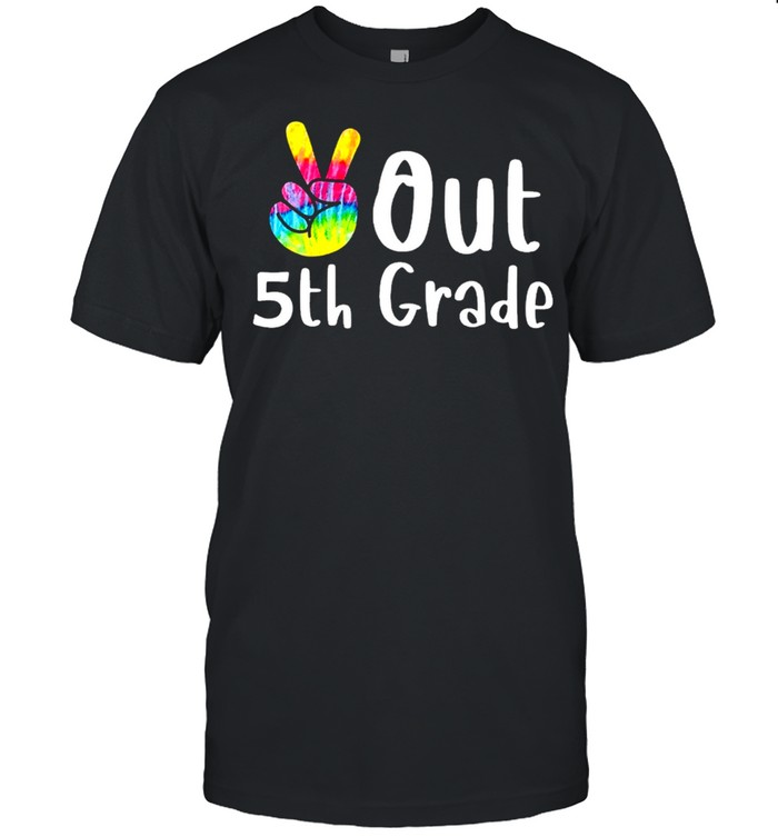 Peace out 5th grade tie dye graduation class of 2021 virtual shirt Classic Men's T-shirt
