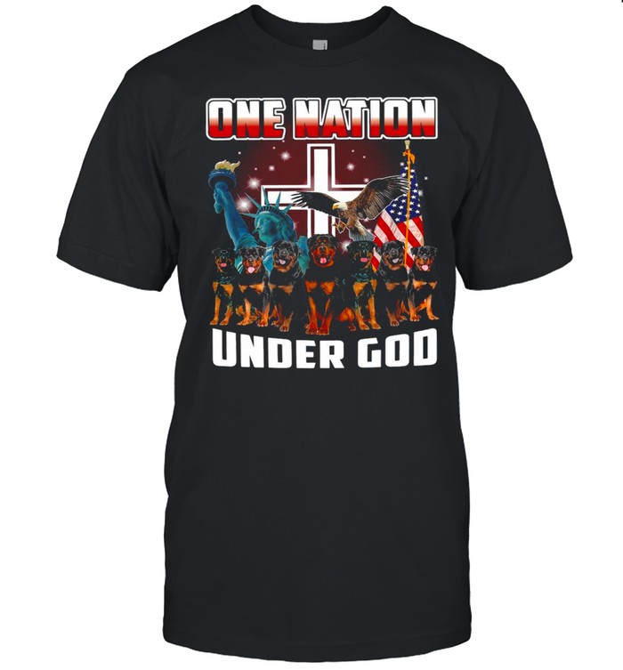 Rottweiler One Nation Under God Rottweiler Lover T-shirt Classic Men's T-shirt
