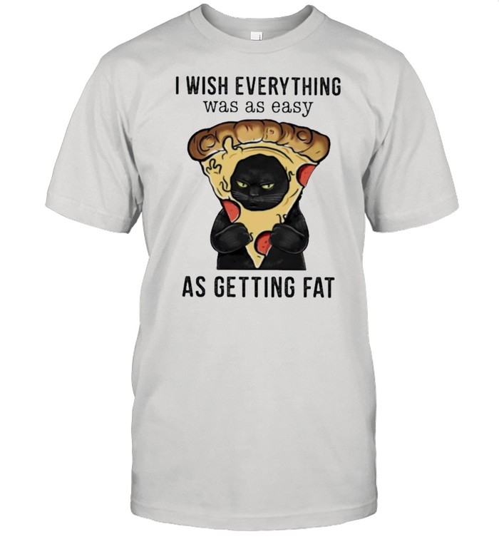 Black cat I wish everything was as easy as getting fat shirt Classic Men's T-shirt