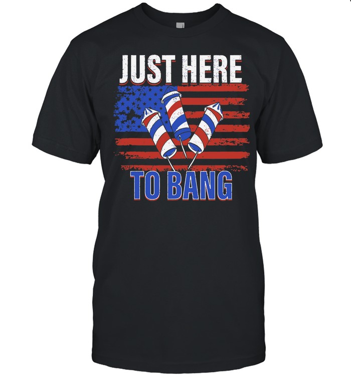 4th Of July Just Here To Brag Vintage Flag shirt Classic Men's T-shirt