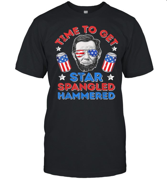 Time To Get Star Spangled Hammered Independence Day 4th Of July Lincoln shirt Classic Men's T-shirt