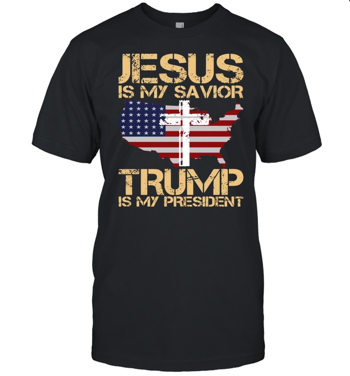 Jesus Is My Savior Trump Is My President  Classic Men's T-shirt