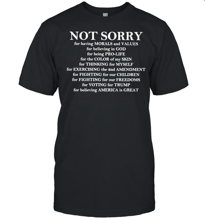Not sorry for voting for Trump shirt Classic Men's T-shirt