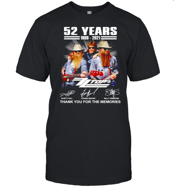 52 years ZZtop 1969 2021 thank you for the memories shirt Classic Men's T-shirt