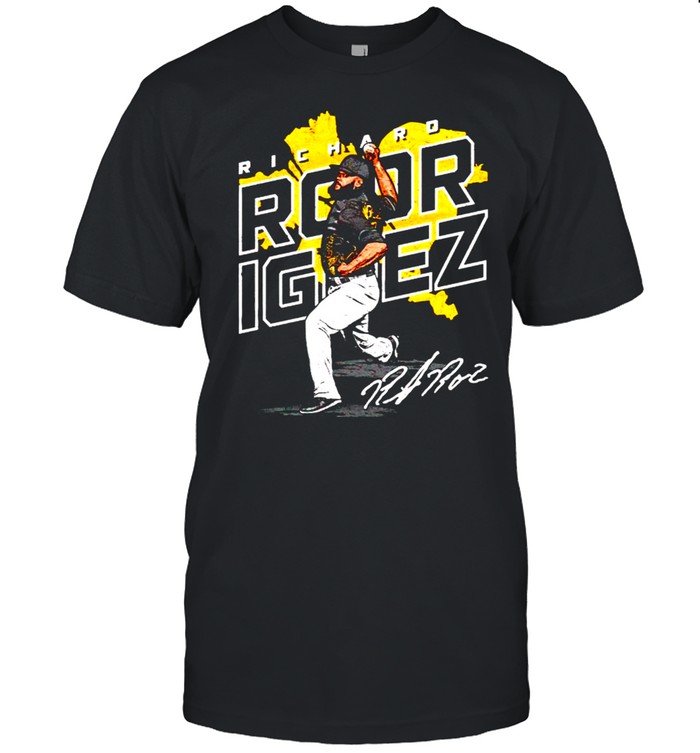 Pittsburgh Baseball Richard Rodriguez throw ball signature shirt Classic Men's T-shirt