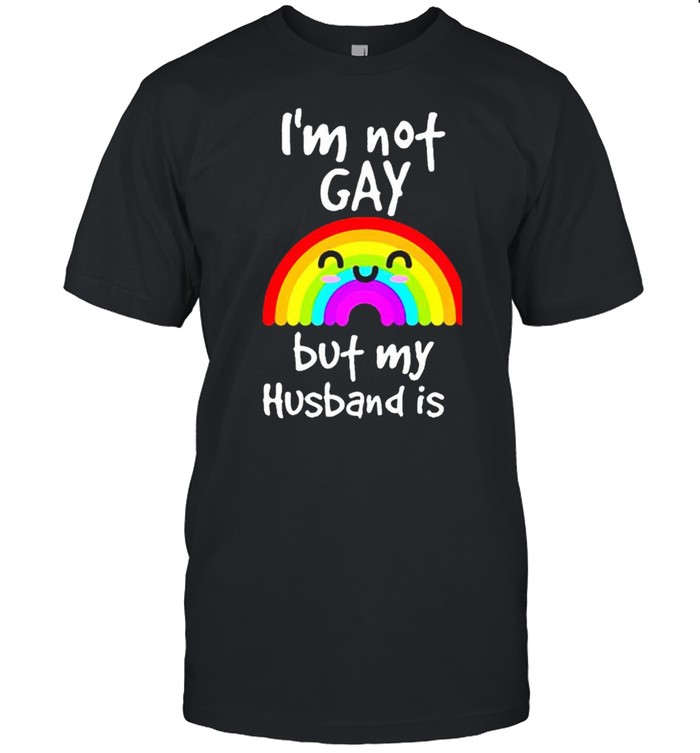 Rainbow I’m not gay but my husband is gay shirt Classic Men's T-shirt