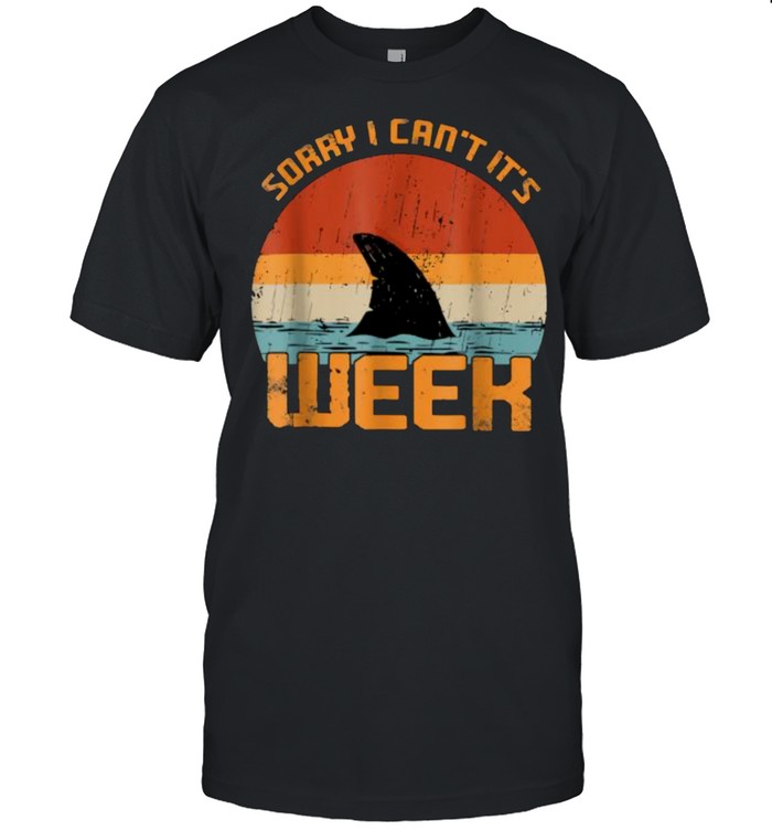 Sorry I Can’t It’s Week Shark Vintage T- Classic Men's T-shirt