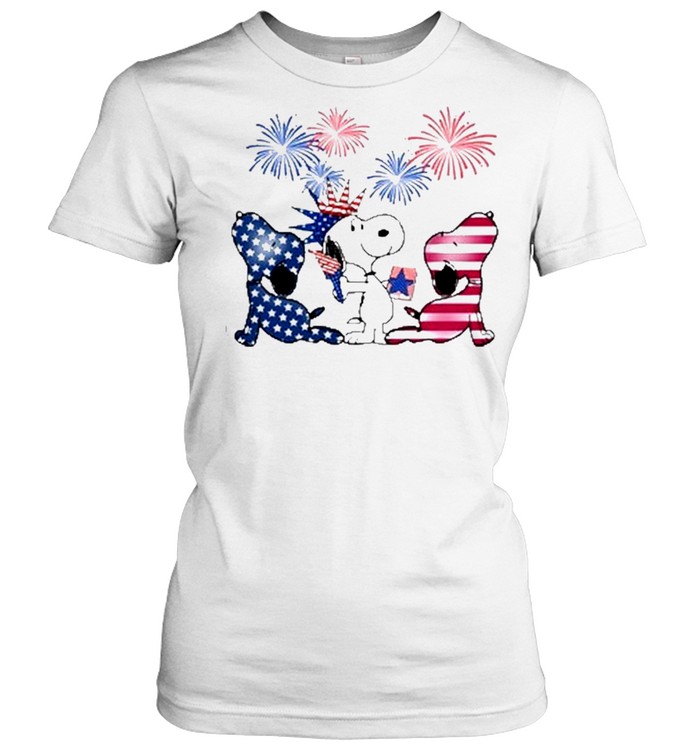 snoopy american 4th july independence day shirt Classic Women's T-shirt