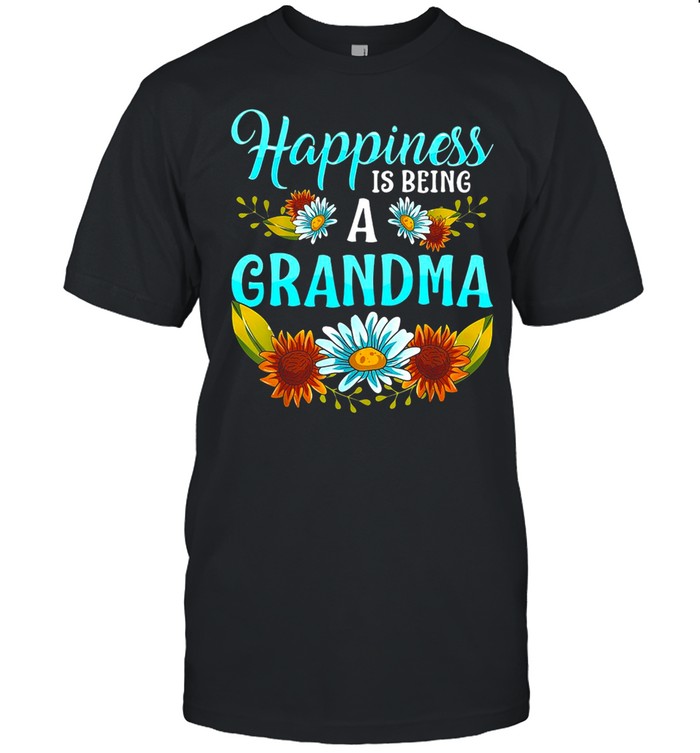 Flower Happiness Is Being A Grandma T-shirt Classic Men's T-shirt