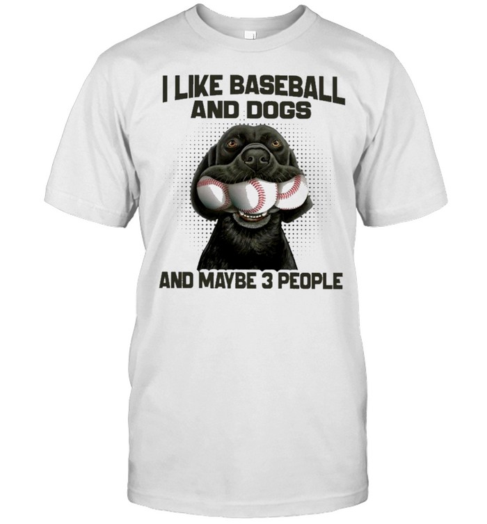I like baseball and dogs and maybe 3 people shirt Classic Men's T-shirt