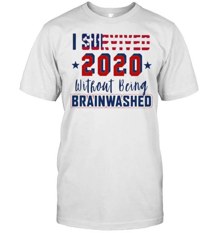 I Survived 2020 Without being Brainwashed  Classic Men's T-shirt