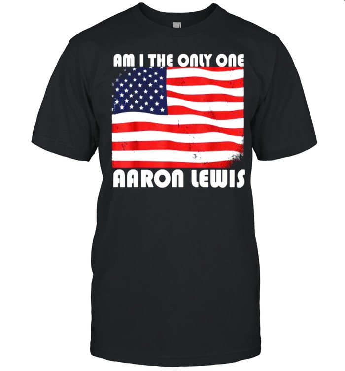 am i the only one arron lewis usa american flag shirt Classic Men's T-shirt
