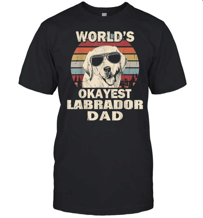 Mens World's Okayest Labrador Dad Vintage Retro shirt Classic Men's T-shirt