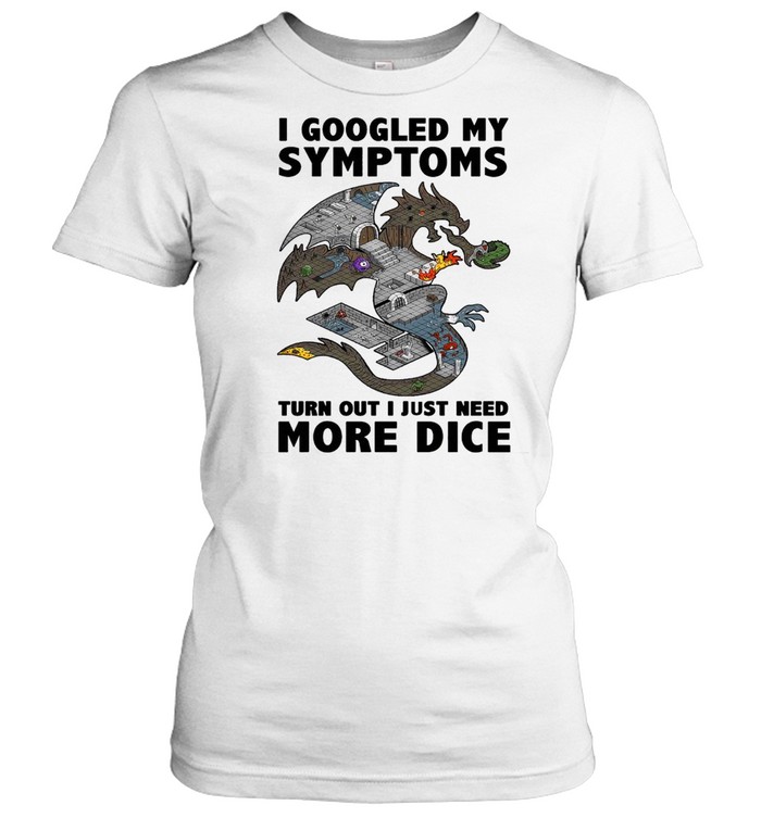 Dragon googled my symptoms turns out I just need more dice shirt Classic Women's T-shirt