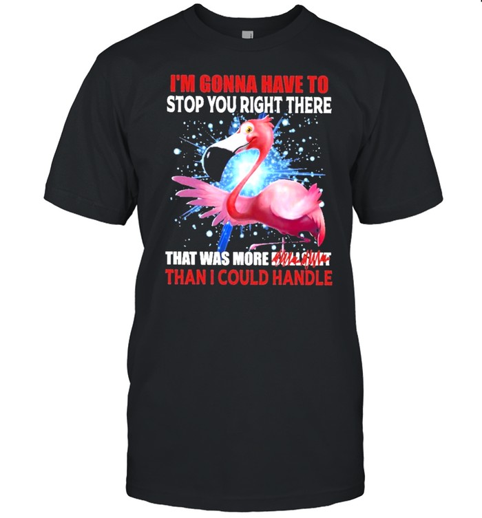 Flamingo im gonna have to stop you right there rhat was more bullsmt than I could handle shirt Classic Men's T-shirt