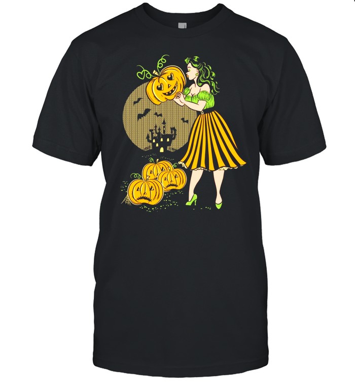 Goth Halloween Pinup Princess Black shirt Classic Men's T-shirt