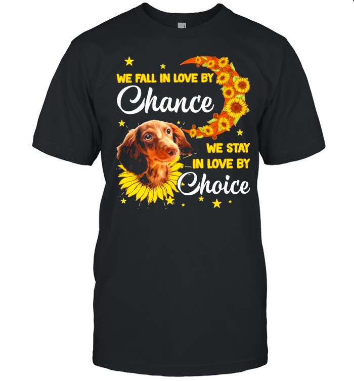 Dachshund we fall in love by chance we stay in love by choice shirt Classic Men's T-shirt