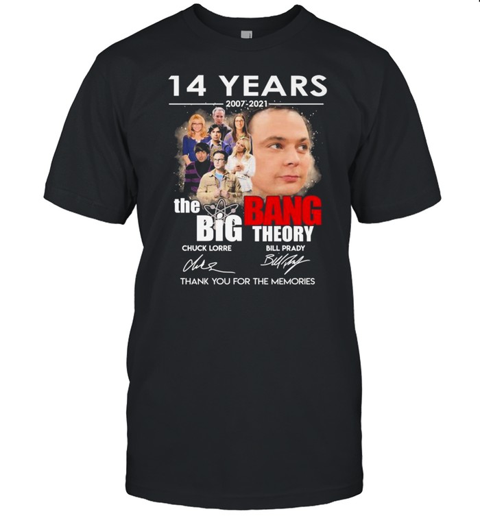 14 years 2007 2021 The Big Bang Theory Chuck Lorre Bill Prady signatures shirt Classic Men's T-shirt