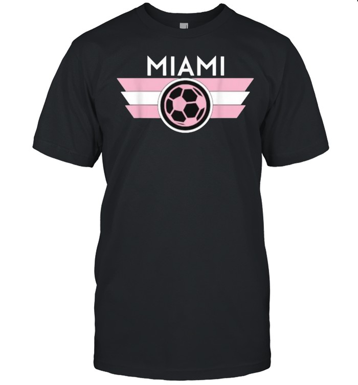 Miami Soccer Jersey Style Team Fan Flag Inter Ball Flamingo  Classic Men's T-shirt