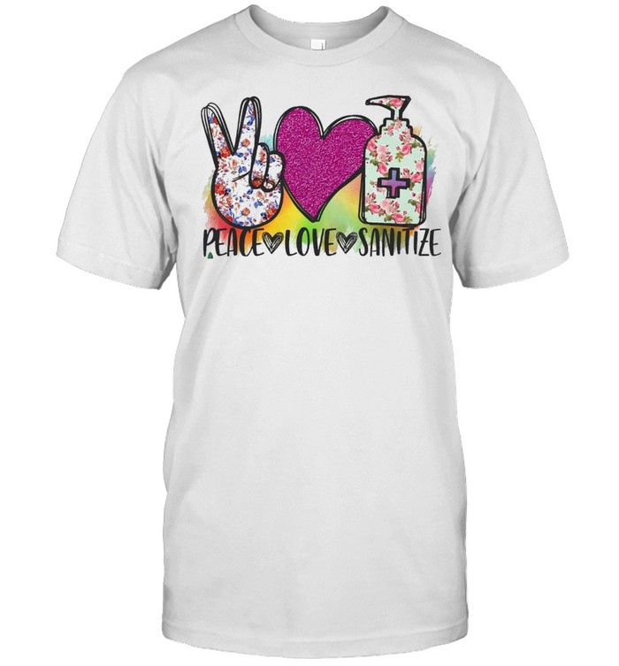Peace Love Sanitize shirt Classic Men's T-shirt