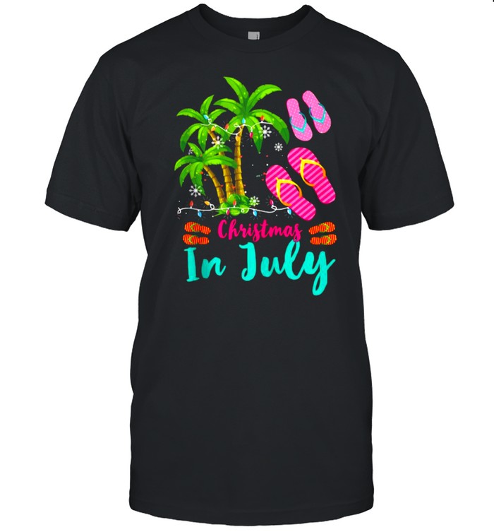 Christmas In July Ugly Christmas Flip Flops Summer Vacation T- Classic Men's T-shirt