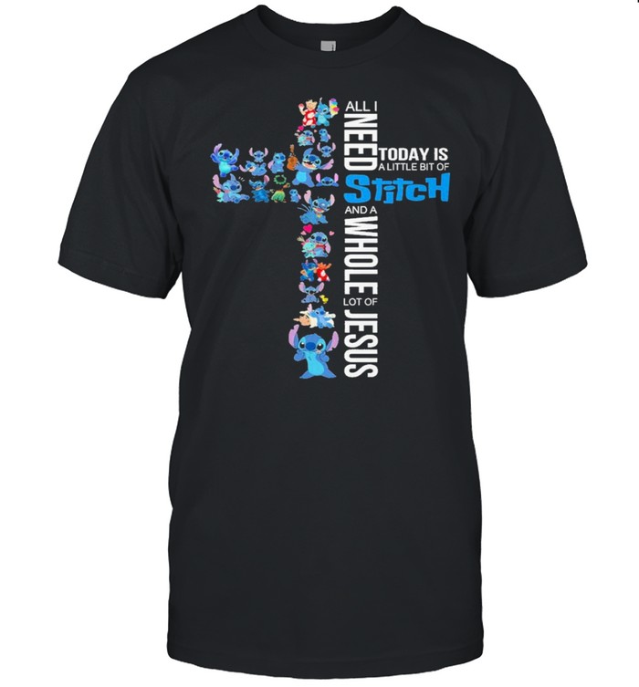 All I need today is a little bit of stitch and a whole lot of jesus shirt Classic Men's T-shirt
