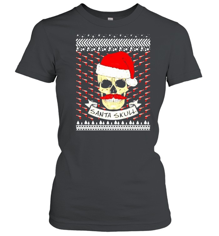 SANTA SKULL UGLY CHRISTMAS SHIRT Classic Women's T-shirt