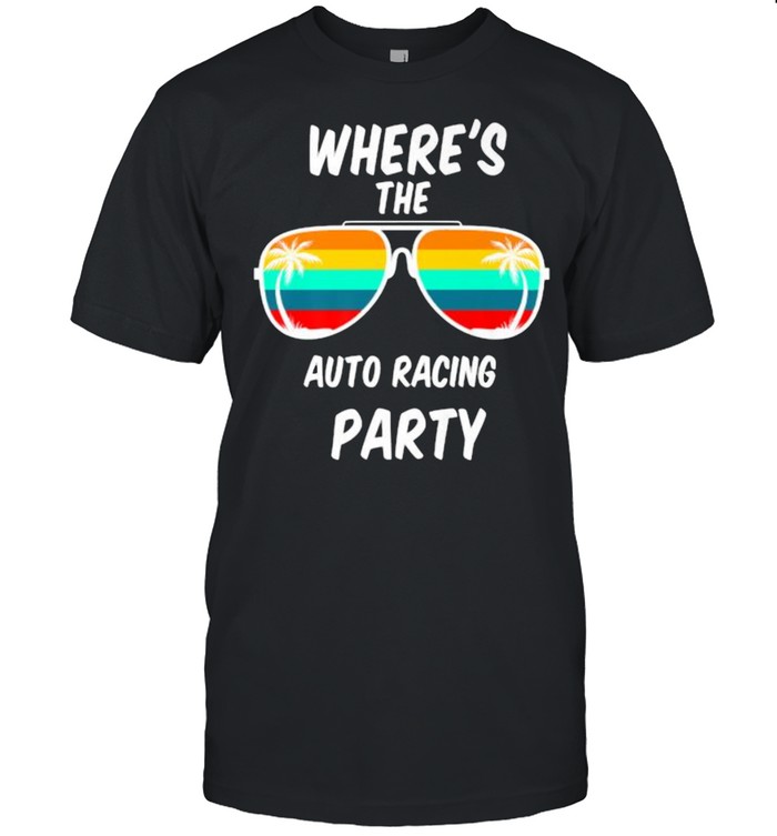 Wheres the auto tacing party sunglasses vintage T- Classic Men's T-shirt