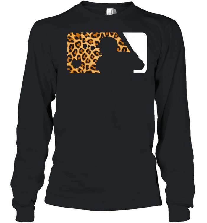 Baseball Game Day Leopard Mothers Day shirt Long Sleeved T-shirt
