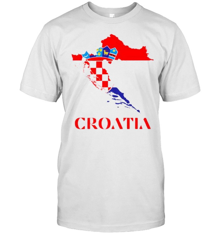 Croatia Red Flag Map Side Pocket Premium T- Classic Men's T-shirt