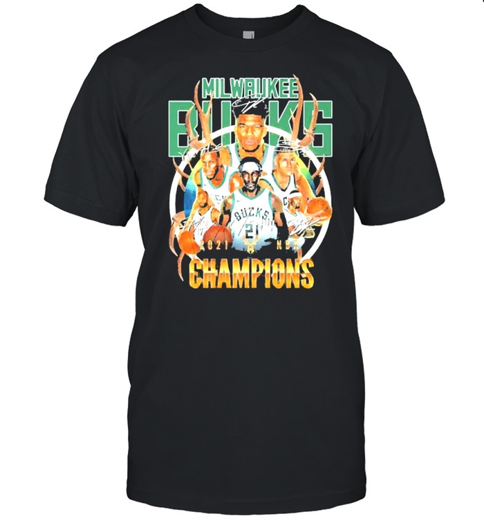 Milwaukee bucks champions 2021 signature shirt Classic Men's T-shirt